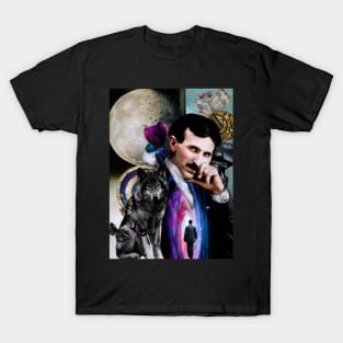 Nikola Tesla Universe 369 Code Science Wolf T-Shirt